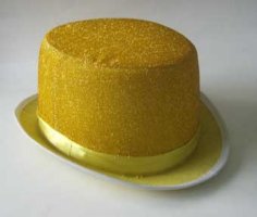 Cappello cilindro dorato