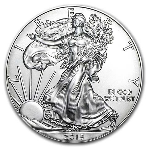 Riproduzione Moneta Statua della Liberta Usa colore argento