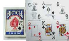 2 mazzi bicycle Jumbo face, giochi di prestigio