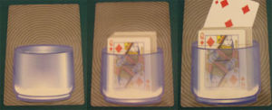 carta nel bicchiere,giochi di prestigio