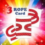 Tre corde con carte giganti