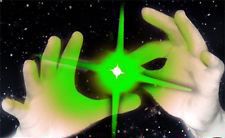 2 Luci dalle dita colore verde