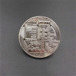 Moneta Bitcoin colore ARGENTO