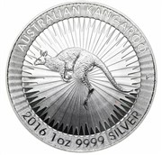 Riproduzione moneta Australia 2016 canguro colore argento