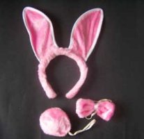 Cerchietto coniglio rosa
